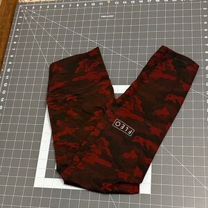 Fleo Red Camo High-Waist Leggings